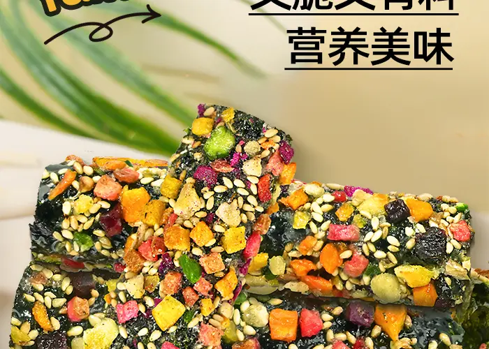 fruit, vegetable, and seaweed rolls