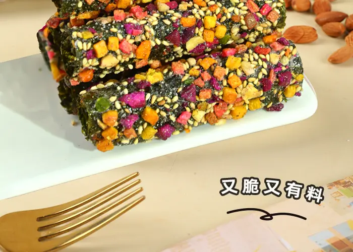 fruit, vegetable, and seaweed rolls